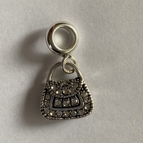 Purse Pocketbook Silver-tone Charm for Bracelet or Necklace - Picture 5 of 10